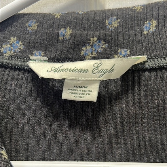 American Eagle Waffle Floral Long Sleeve Women's Medium Dress - Picture 2 of 6